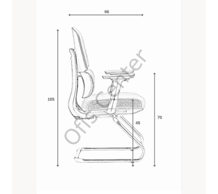 Leon Ofis ve Büro U Ayak Misafir Koltuk